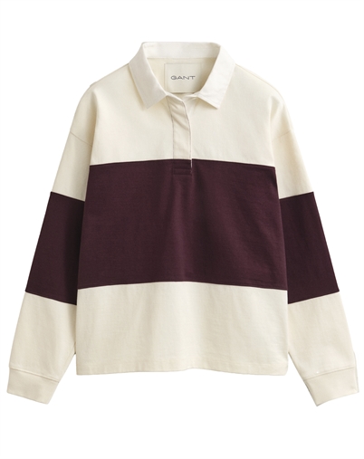 Gant - Color Blocked Heavy Rugger - Darkened Wine
